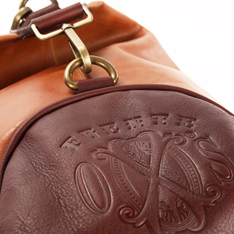 Italian Leather Duffle Bag - Burgundy