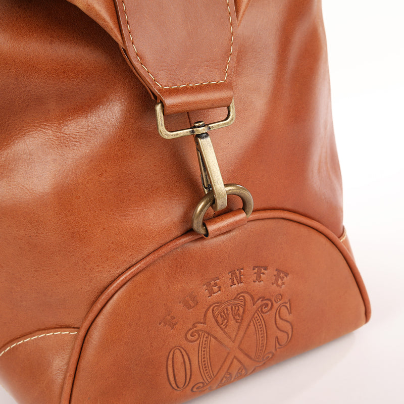 Italian Leather Duffle Bag - Camel
