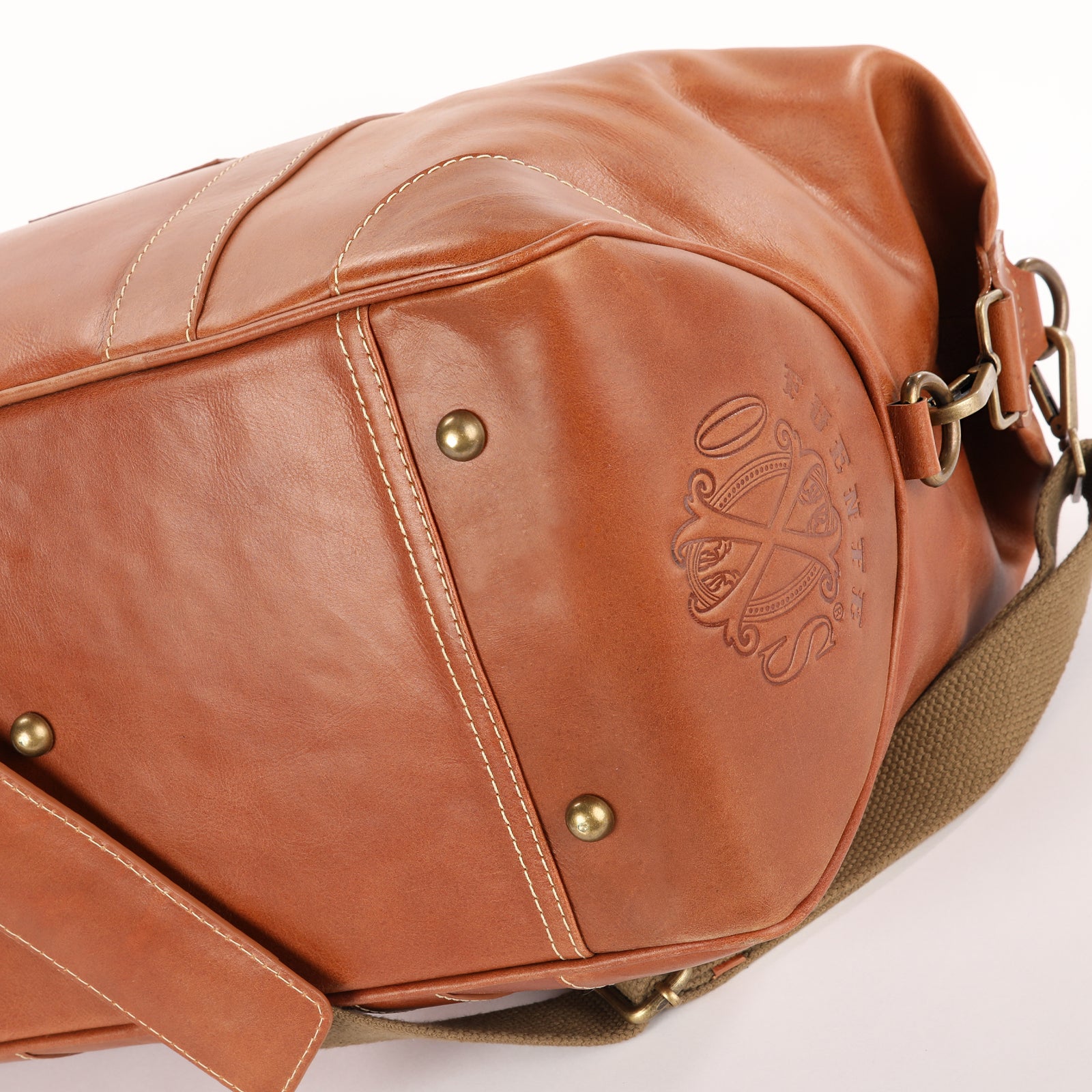 Italian Leather Duffle Bag - Camel – Fuente The OpusX Society by