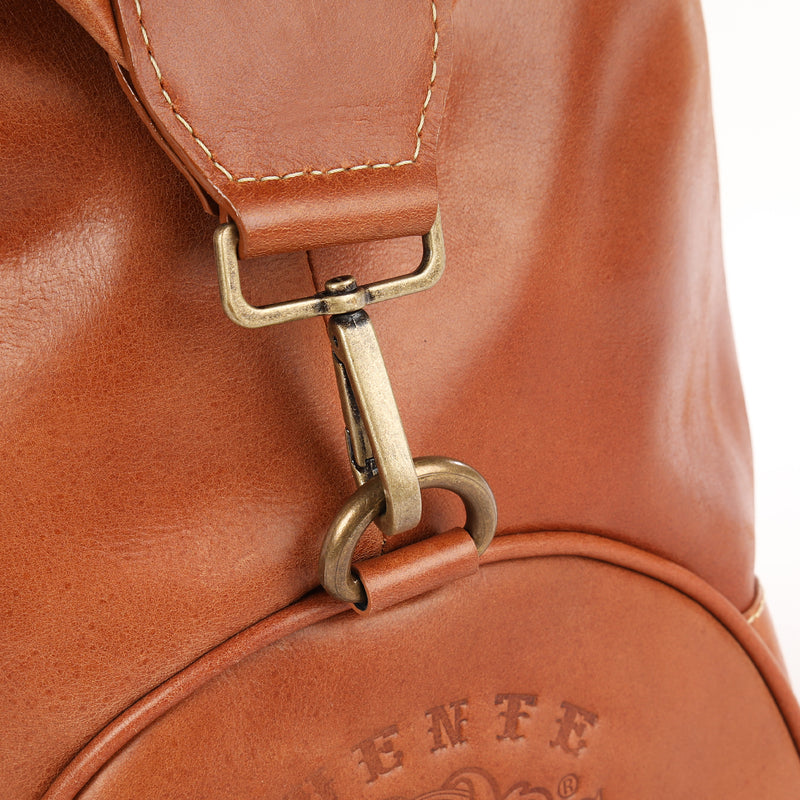 WANDERLUST Leather Duffle Bag ~ Tan Camo – Prince of Scots